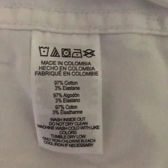 MK L White with Gold Tone Buttons Crop Denim Jacket - Picture 7 of 12